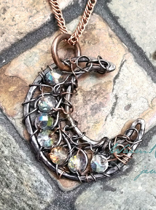 Copper Moon Set-Necklace and Earrings/WRD - WarmRainyDay