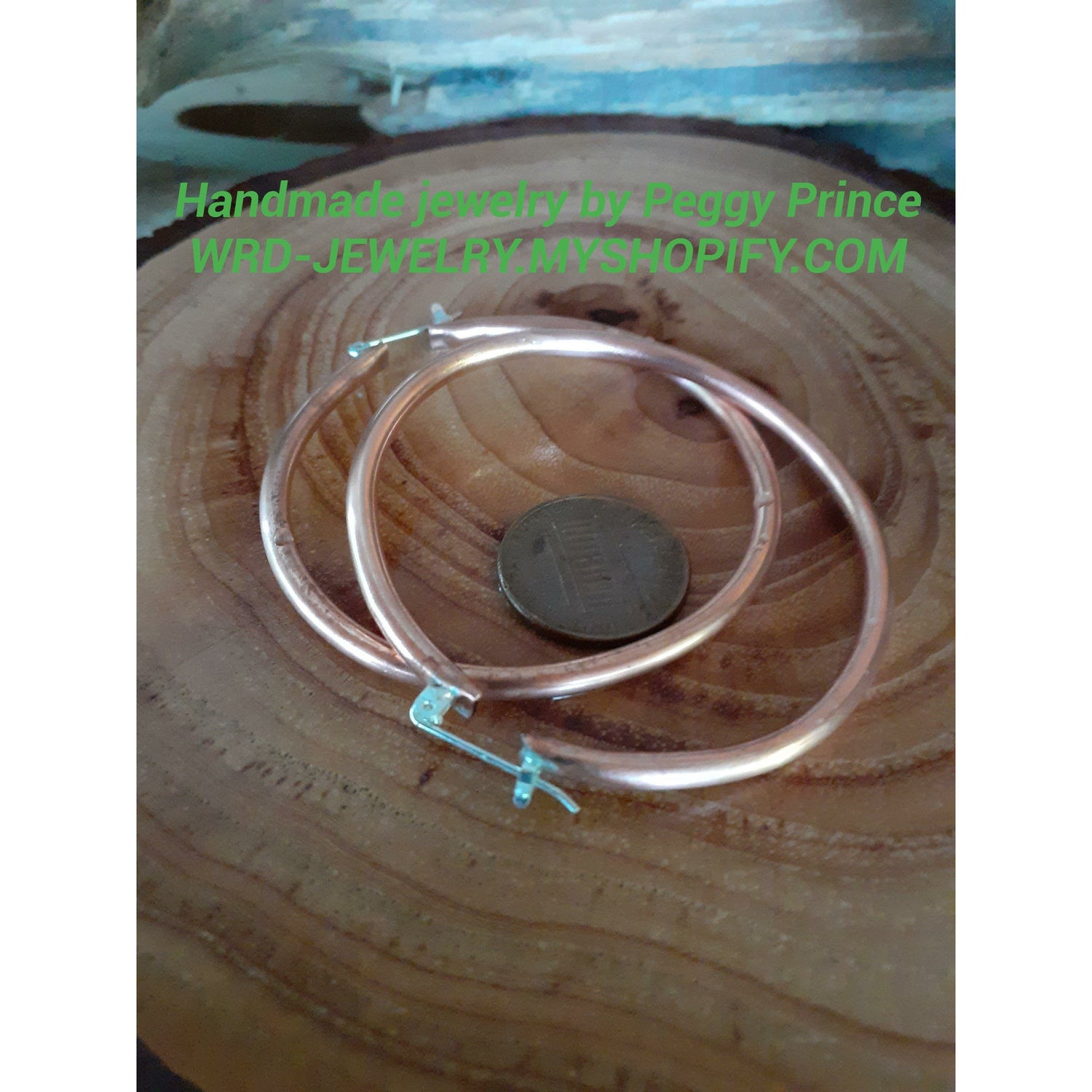 Large Copper Hoop Earrings|WRD - WarmRainyDay