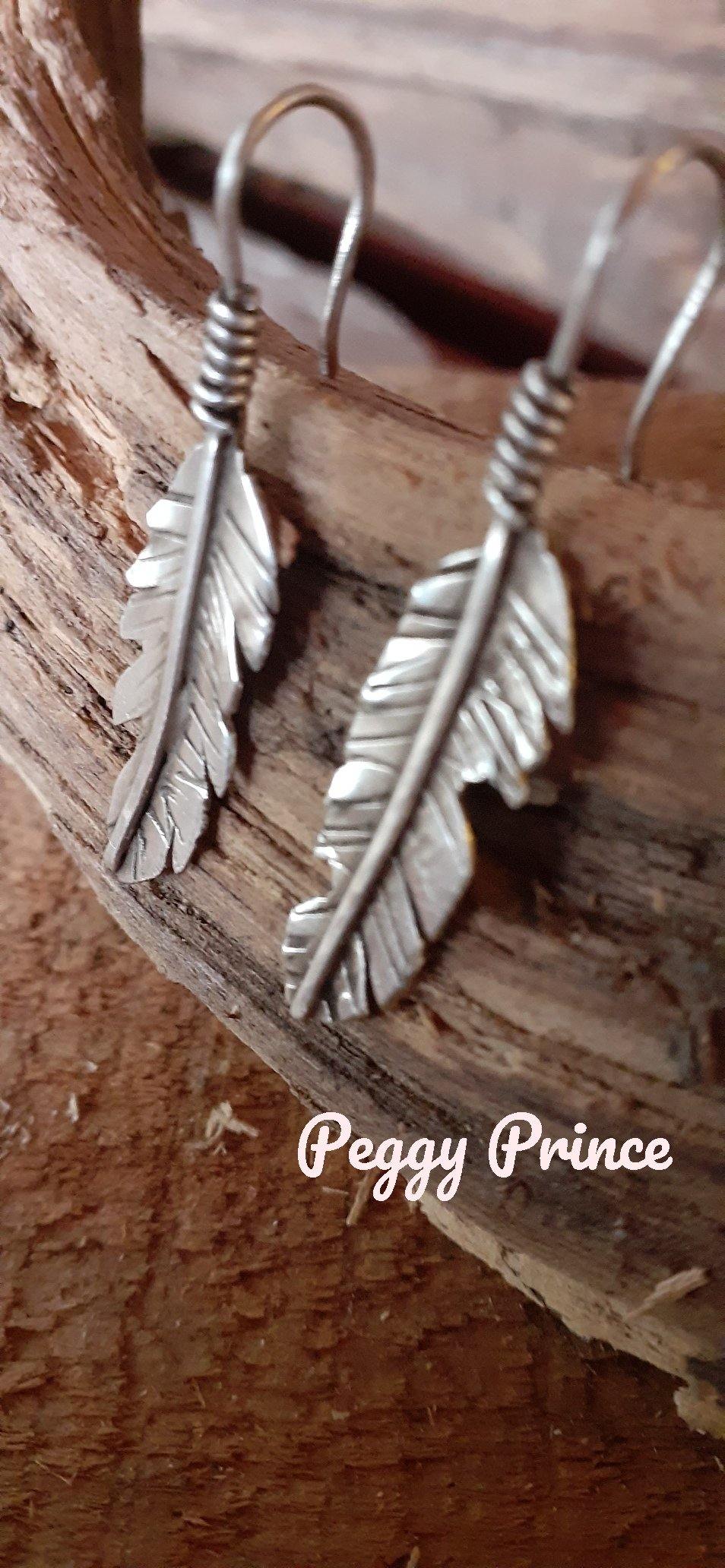 Sterling Feather Earrings|WRD - WarmRainyDay