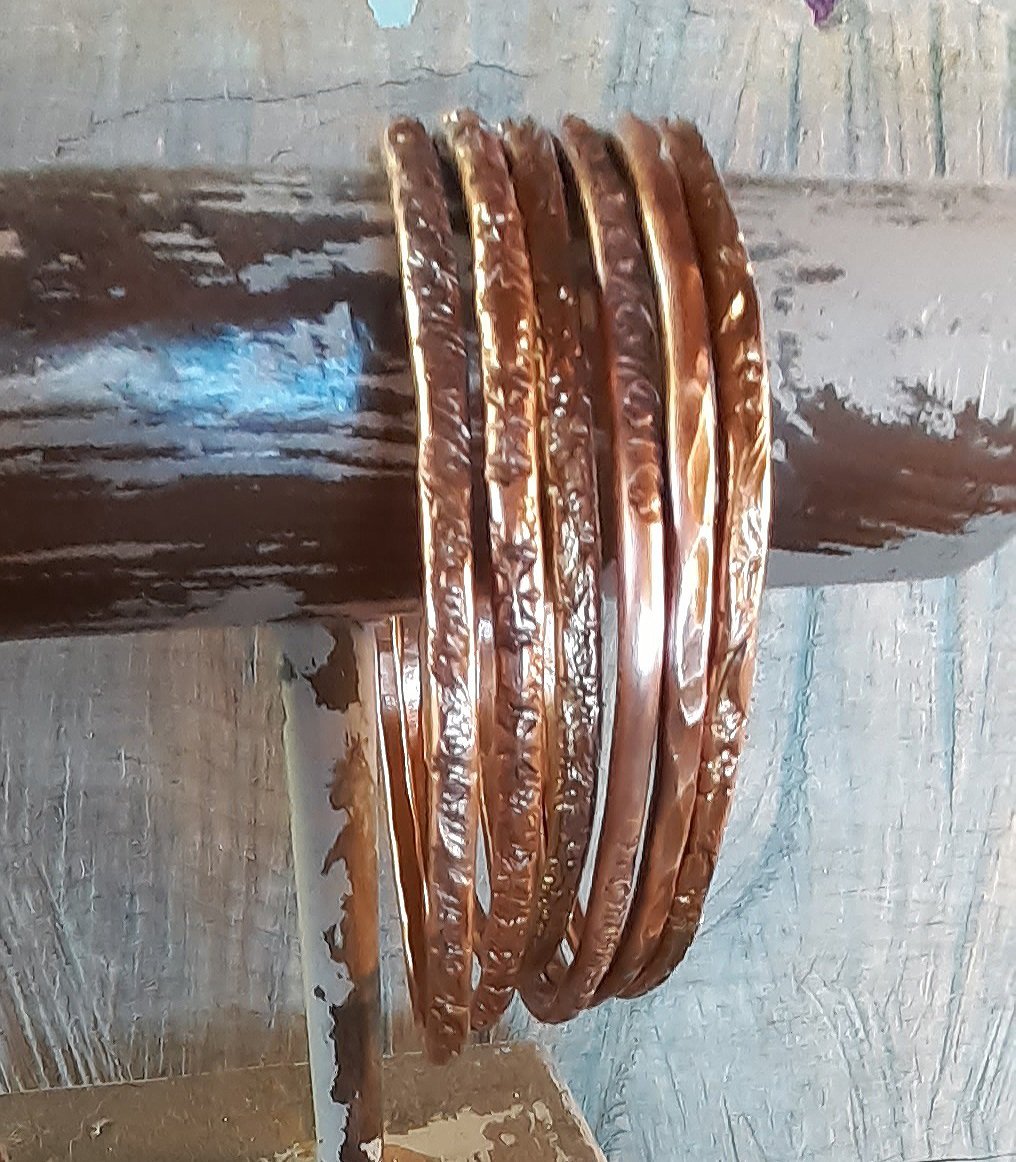 Wholesale Copper Bangle Collection with Display |WRD - WarmRainyDay