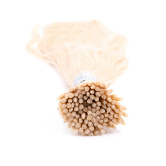 Indian Wavy Blonde I-Tip Extensions - WarmRainyDay